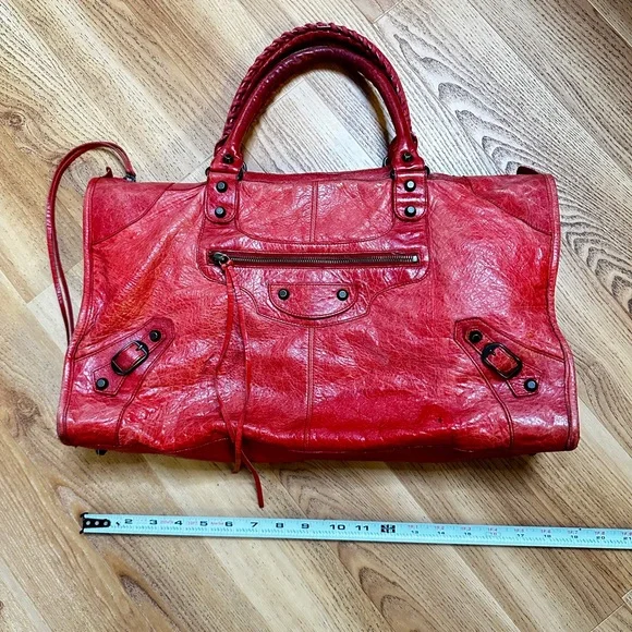 Balenciaga Red Leather Women's Bag - Picture 2 of 6